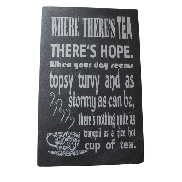 Tea Lovers Slate Engraving