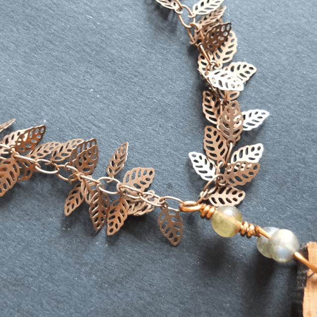 Oak Pentagram and Leaf Chain
