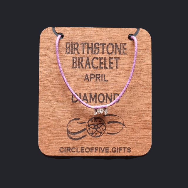 04 Birthstone Bracelet - April - Diamond - (Herkimer Diamond)