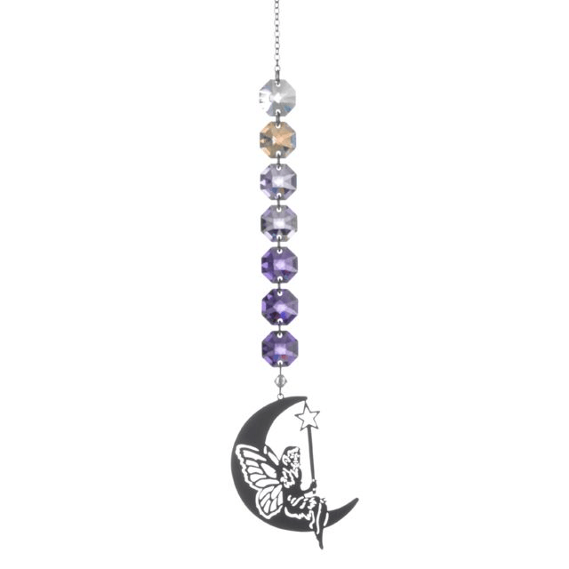 Fairy Moon Cascade Suncatcher Purple