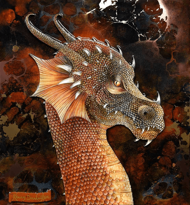 Kerry Darlington 'Dragon's Matching Edition Set' Unique Edition Artwork