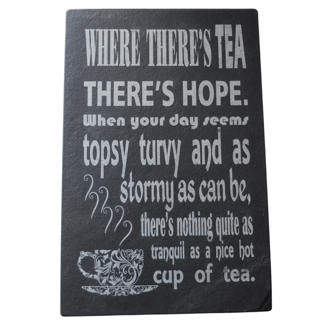 Tea Lovers Slate Engraving