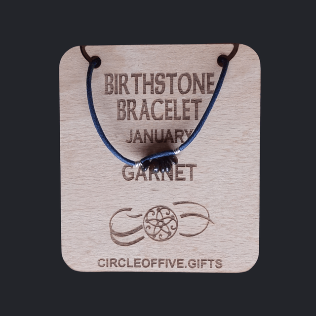 01 Birthstone Bracelet - January - Garnet