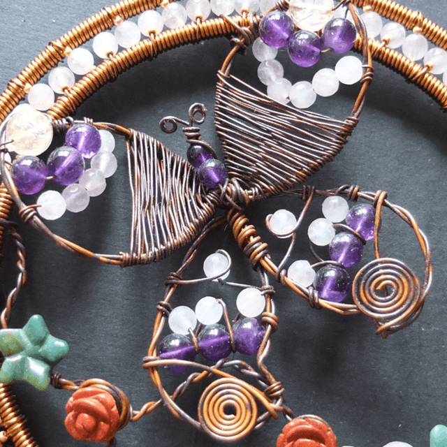 Butterfly Gemstone & Wire Art