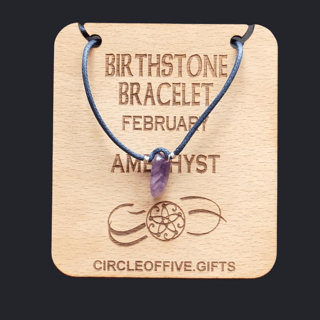 02 Birthstone Bracelet - February - Amethyst
