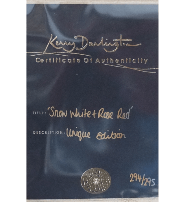 Kerry Darlington Snow White & Red Rose' Rare Unique Edition Artwork