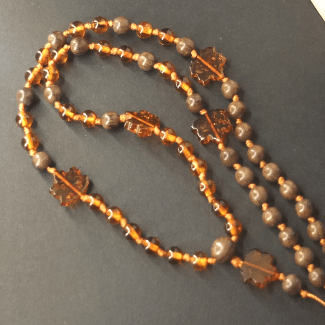 Mala Beads - Baltic Amber and Agar Wood