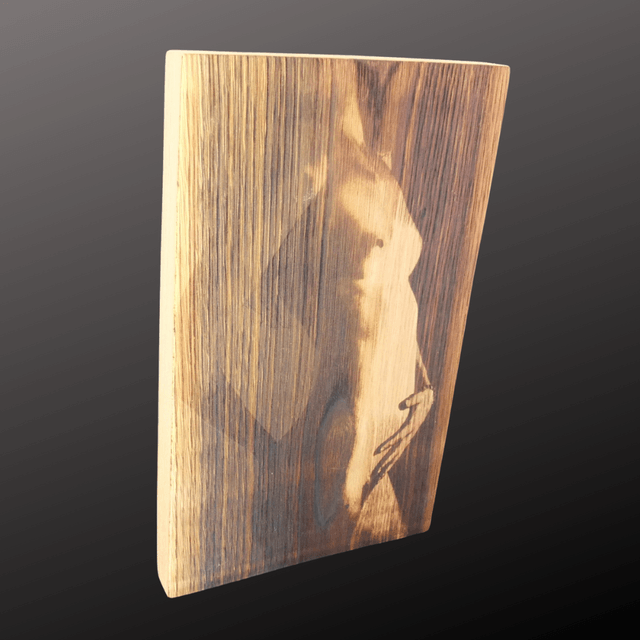"Expecting" - Wood Art Engraving