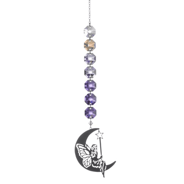 Fairy Moon Cascade Suncatcher Purple