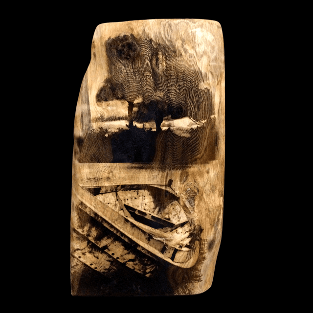 &quot;The Meditative Lake Scene&quot; - Wood Art Engraving